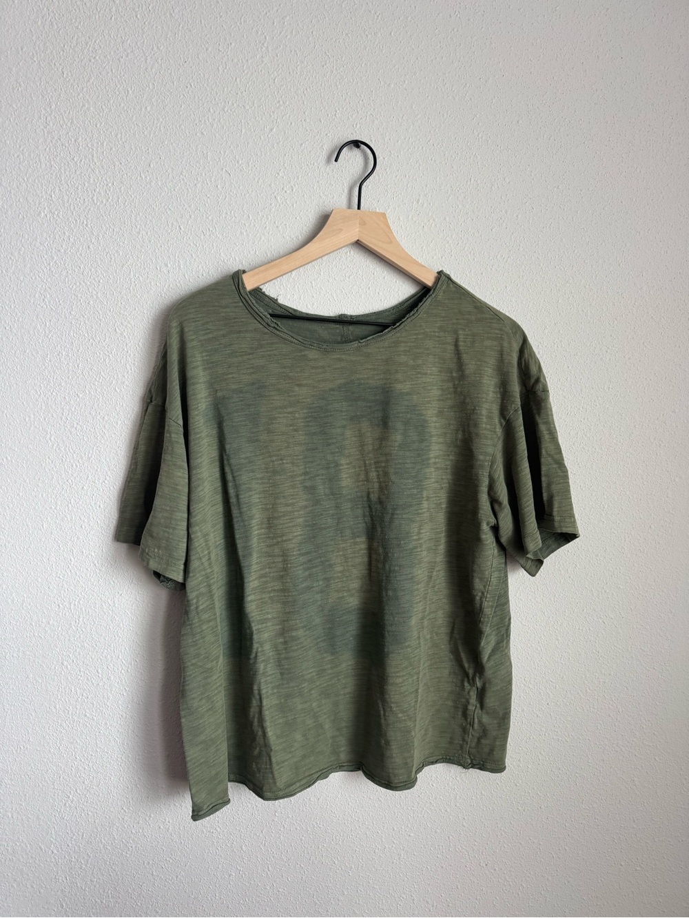 Olive Green Cotton T-Shirt
